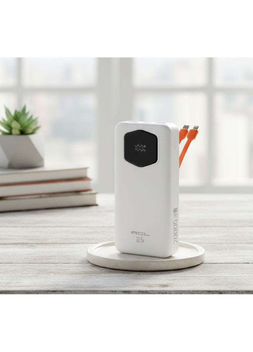 Внешний аккумулятор повербанк Power bank PW-140 20000 мАч быстрая зарядка встроенные кабели (2104618843) ACL (369963269)