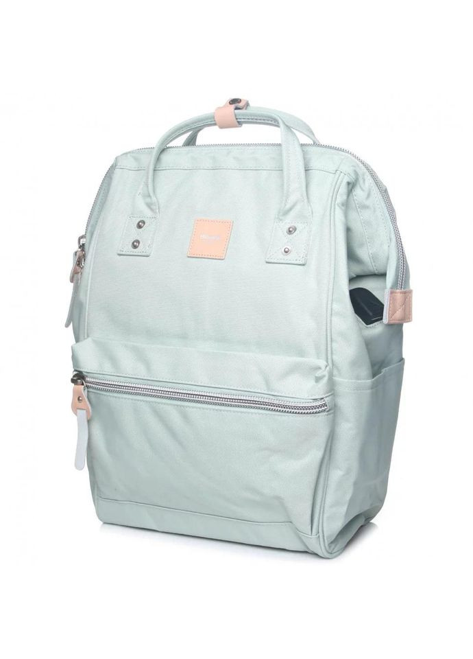 Рюкзак жіночий водостійкий текстиль 17л на 1 відділення розмір 28×40×17 см 1881-12 USB м'ятний Himawari (314808777)