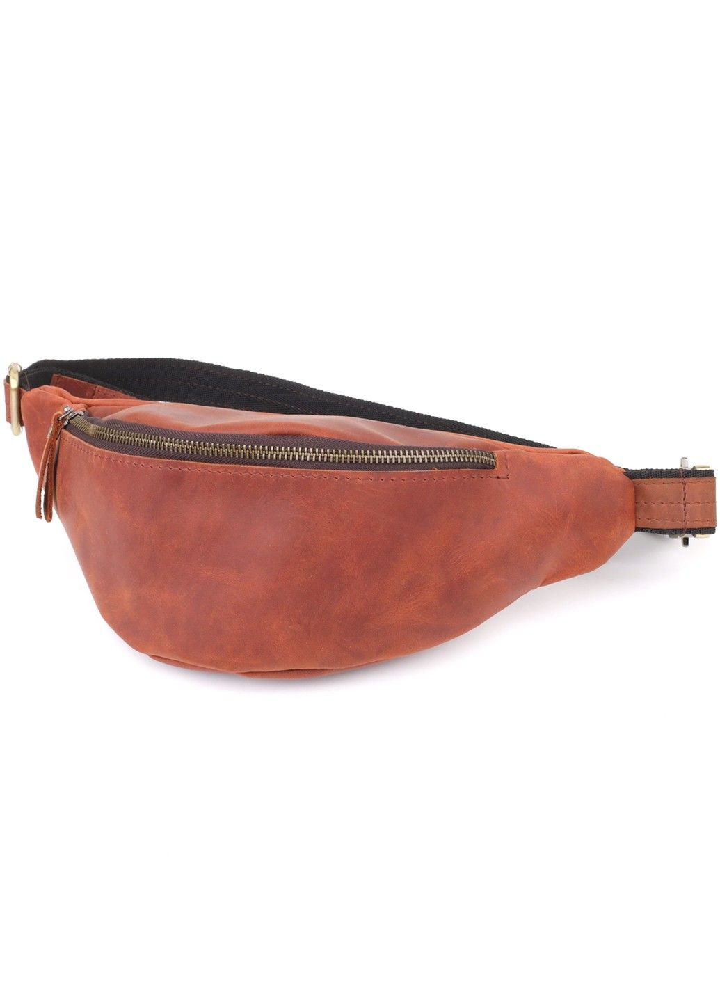 Бананка для чоловіків відмінної якості з натуральної шкіри вінтажної шкіри 23140 Рудий Shvigel (335007580)