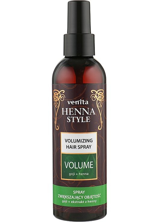 Спрей для укладання волосся "Збільшення об'єму" Henna Style Volumizing Hair Spray 200ml (997387-117218) Venita (368660140)