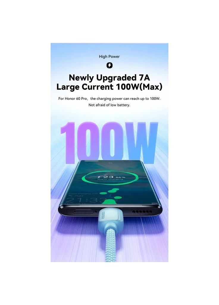 Дата кабель USB 2.0 AM to USB-C 2.0m 100W black (EXC7A-WLA01-P) Essager (382069492)