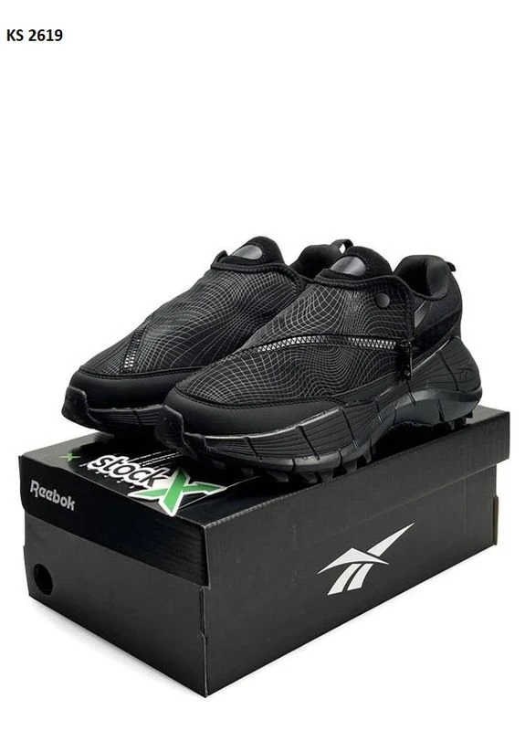 Черные демисезонные кроссовки мужские reebok zig kinetica 2.5 edge x spyder black рибок зиг кинетика No Brand