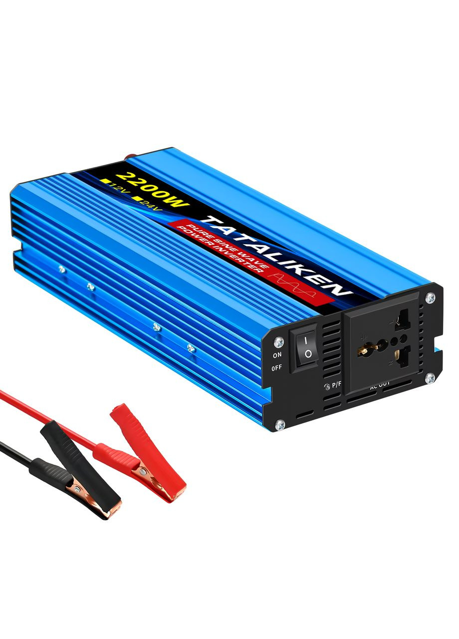 Інвертор 1000w/2200w 12-220v чистий (правильний) синус pure sine перетворювач напруги 12в 220в Tataliken (350947321)