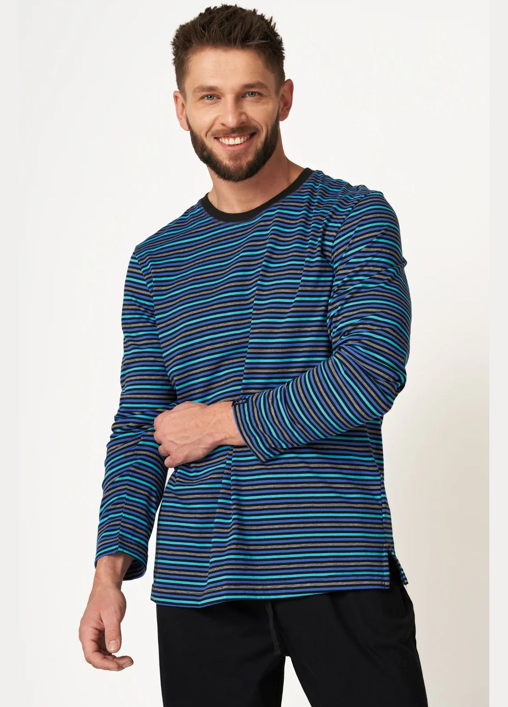 Пижама мужская в полоску MNS 384 B24 Key (311596175)