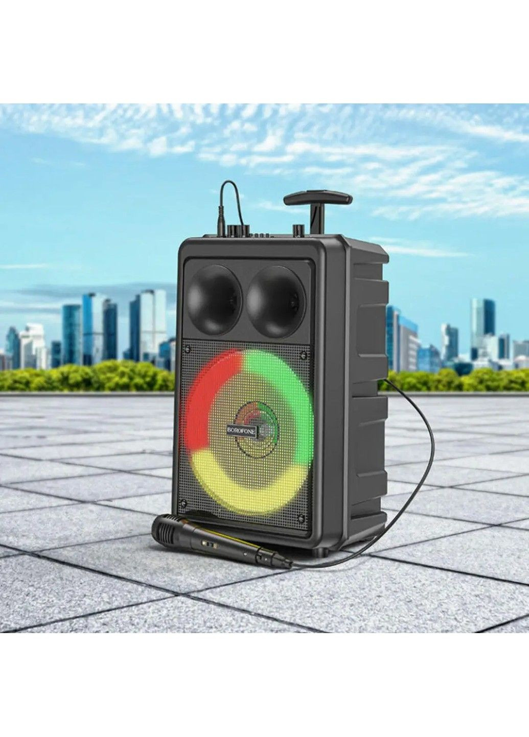 Колонка караоке Borofone BP9 Dancing с микрофоном (Черный) No Brand (332636677)