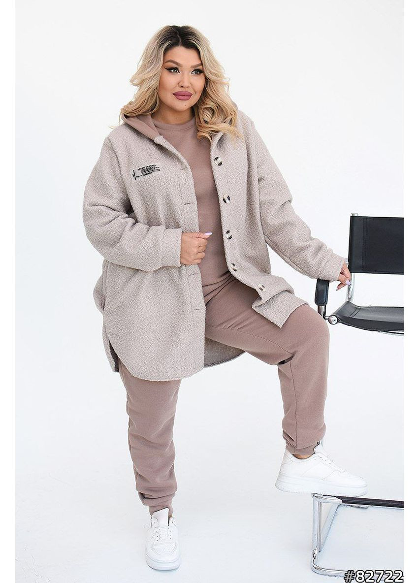 Костюм тройка тринитка на флисе брюки и кофта,барашек-рубашка Україна (361021573)