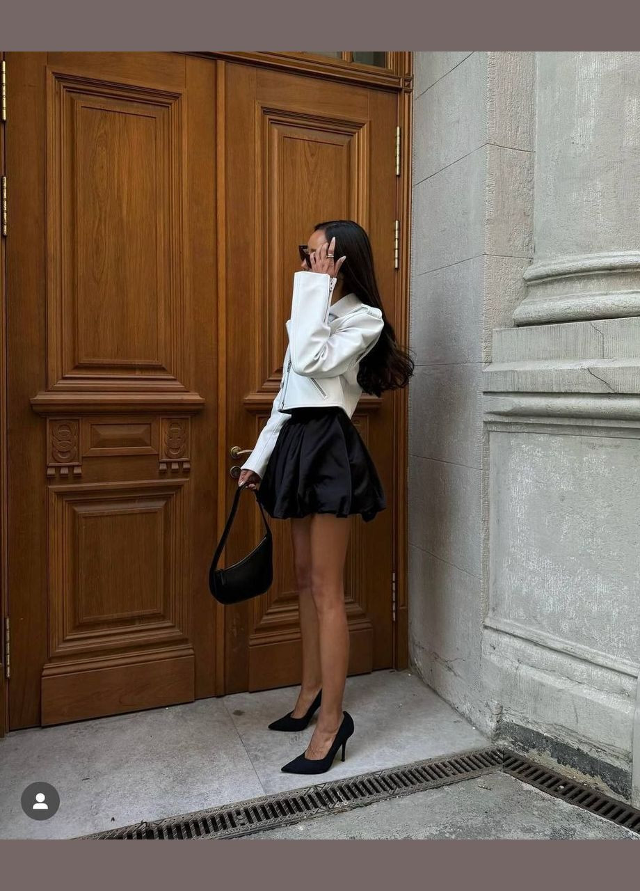 Черная кэжуал однотонная юбка баллон Adelante баллон