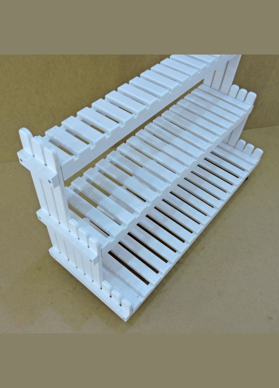 Подставка для цветов из дерева Санабриа 100 на колёсиках зефир (ЦВП-114820) No Brand (328225945)