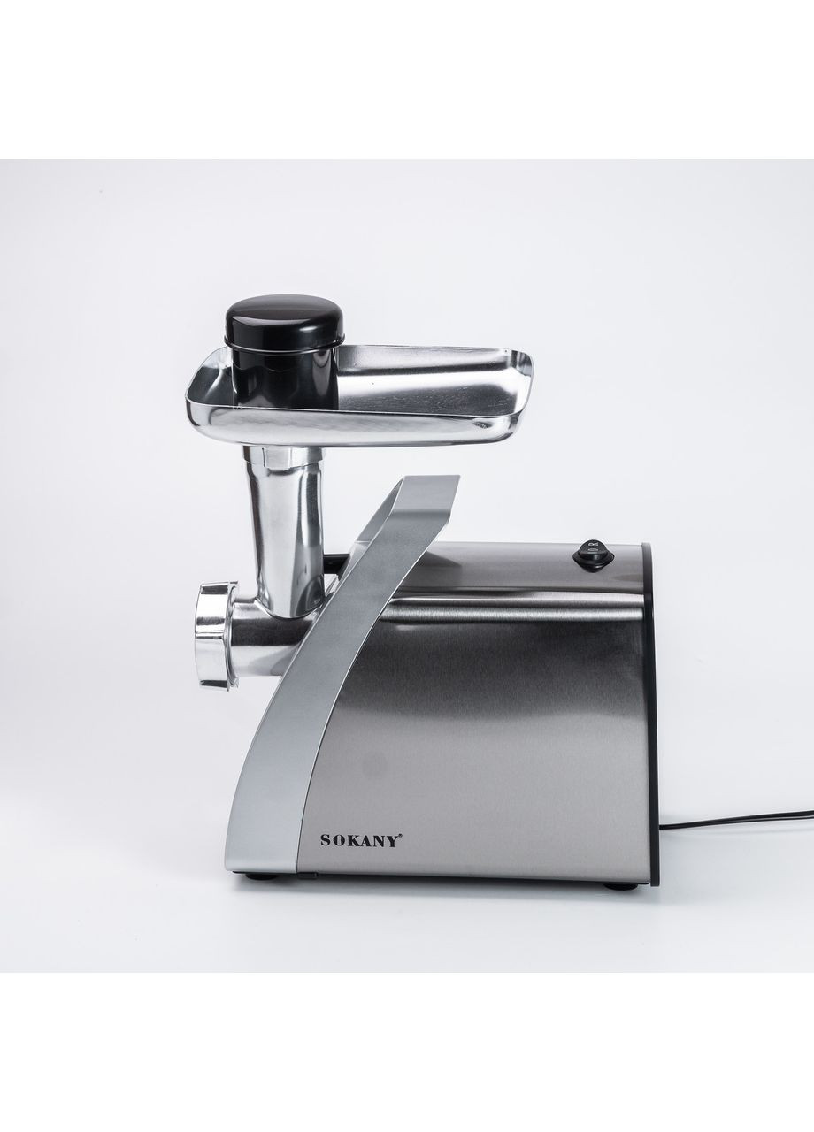 Электрическая мясорубка SK-06001 с насадками стальная многофункциональная Sokany (369656691)