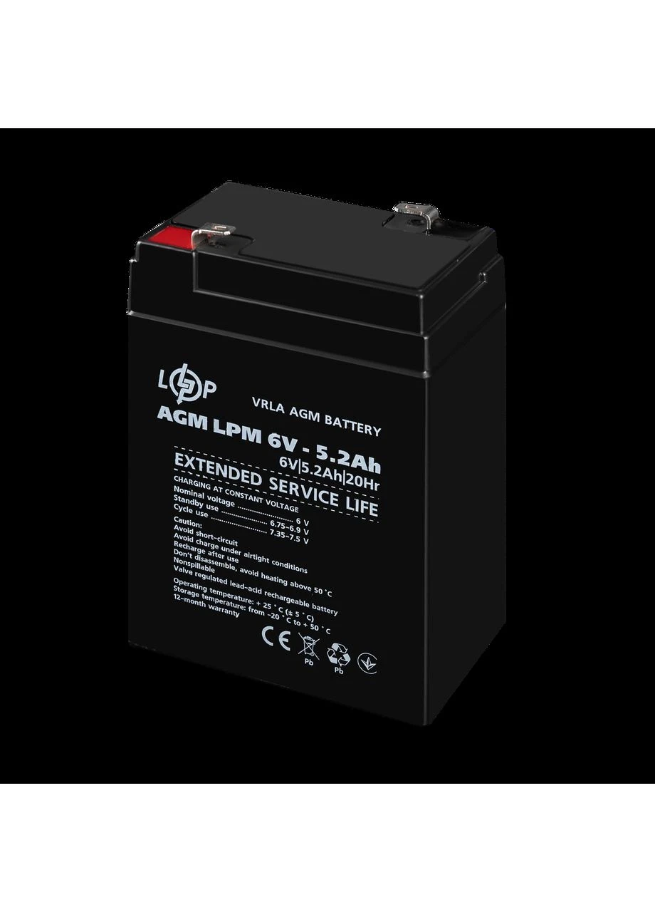 Акумулятор AGM LPM 6-5.2 AH LogicPower (386024708)