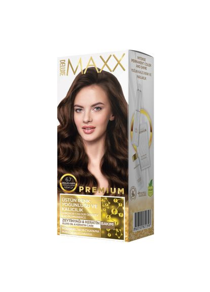 Краска для волос 6.7 Шоколадный кофе 50 мл+50 мл+10 мл Maxx Deluxe (284722530)