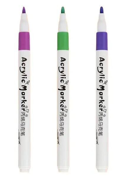 Набір з 48шт акрилових яскравих маркерів Acril-48 насичених кольорів для творчості лінії: 1–3 мм TOP (363834587)
