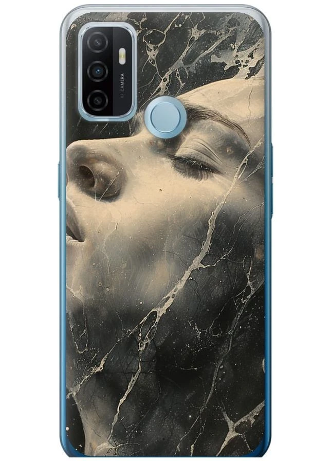 Силиконовый чехол 'Мраморная женщина' для Endorphone Oppo A53 (285707585)