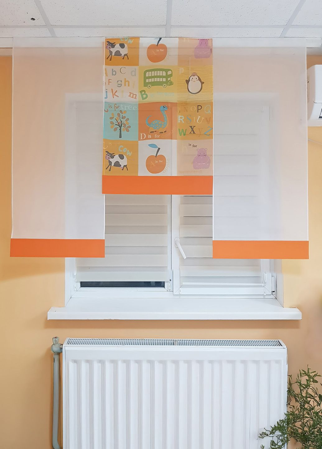 Комплект панельных занавесок 3шт карниз 150см оранжевый (6_2п) Firanka Kids (321000394)