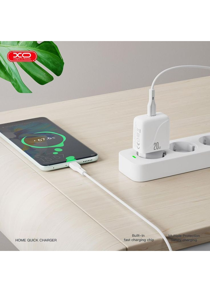 Зарядное устройство QC41 20W Single USB-C Fast Charger XO (362915296)