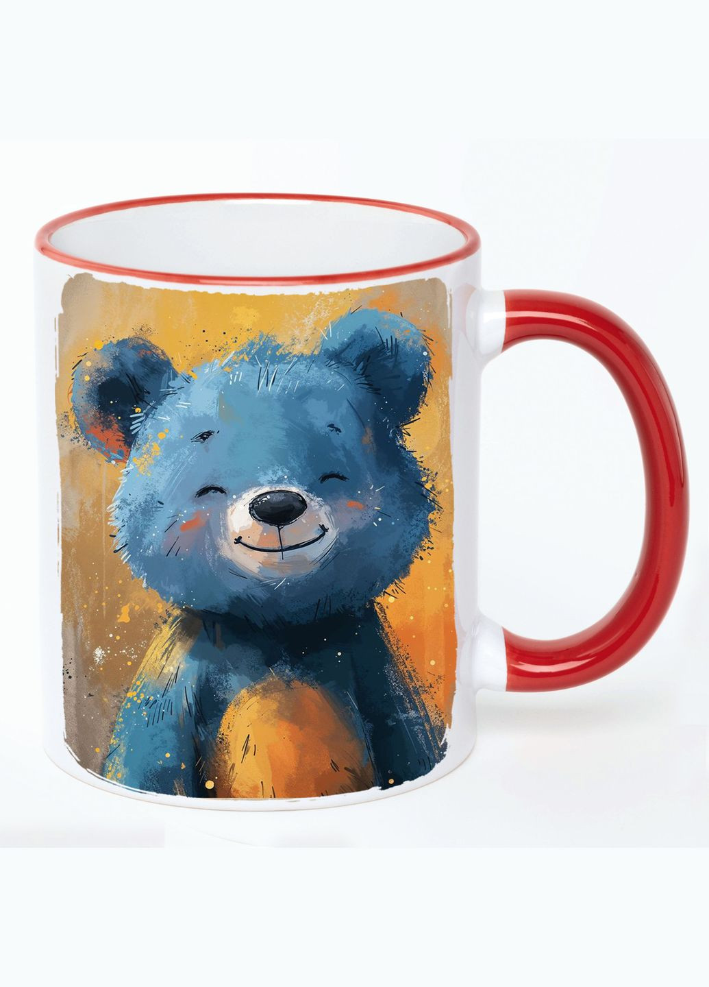 Чашка с детским рисунком (кружка, кружка) #0195 Белая с Красной ручкой 330 мл No Brand (322716018)