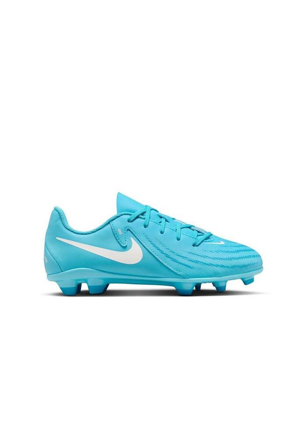 Голубые детские бутсы jr phantom gx ii club fg/mg бирюзовый Nike