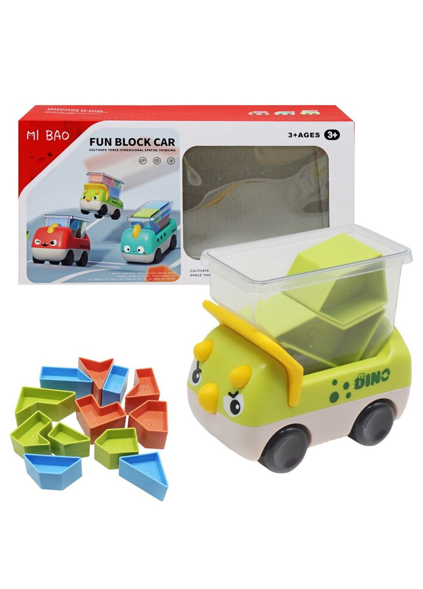 Машинка с блоками "Динозаврик" (салатовый) MIC (317208150)