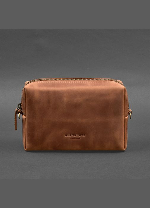 Шкіряна косметичка-несесер 3.0 Світло-коричнева Crazy Horse (A-027765) BlankNote (329742897)