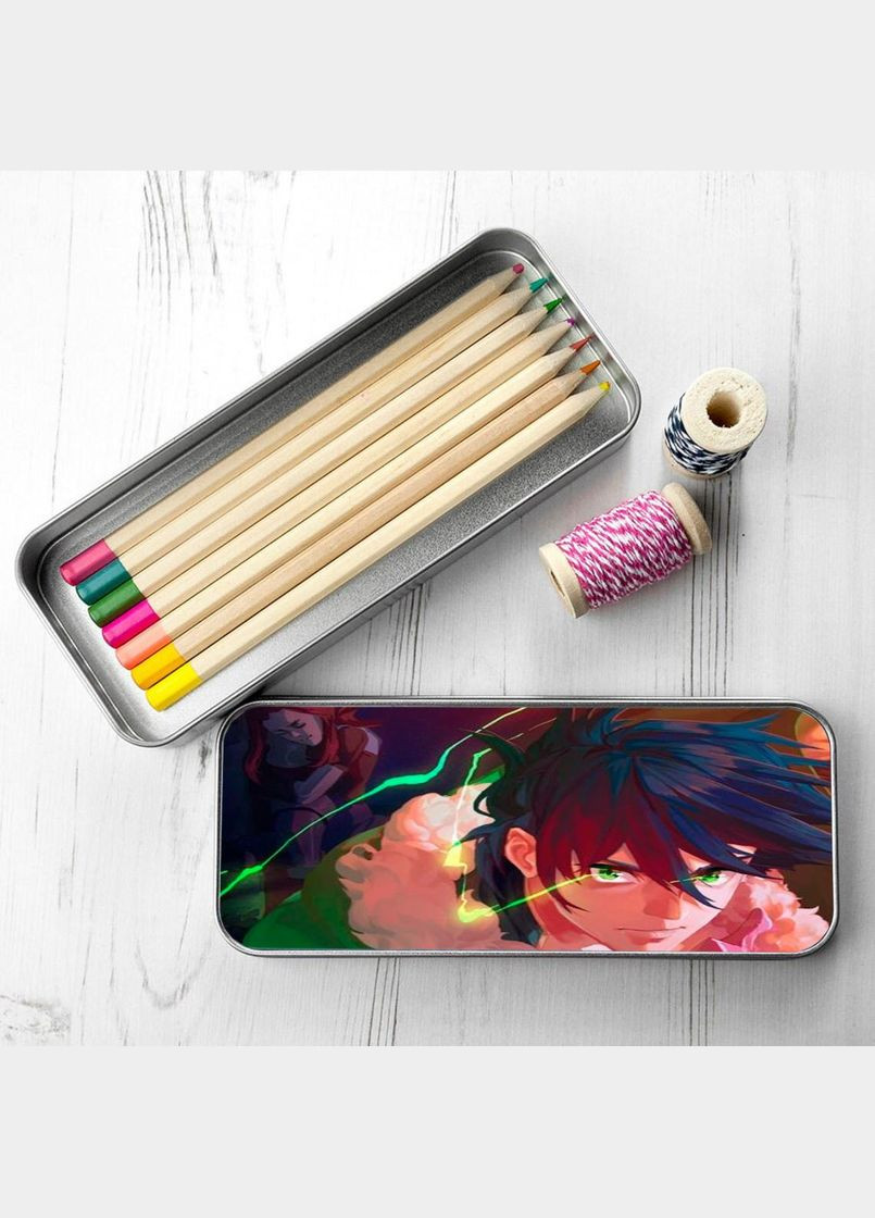 Органайзер для канцелярського приладдя металевий, кейс для дрібниць Сходження героя щита #003 7*18 см Silver No Brand (309158924)