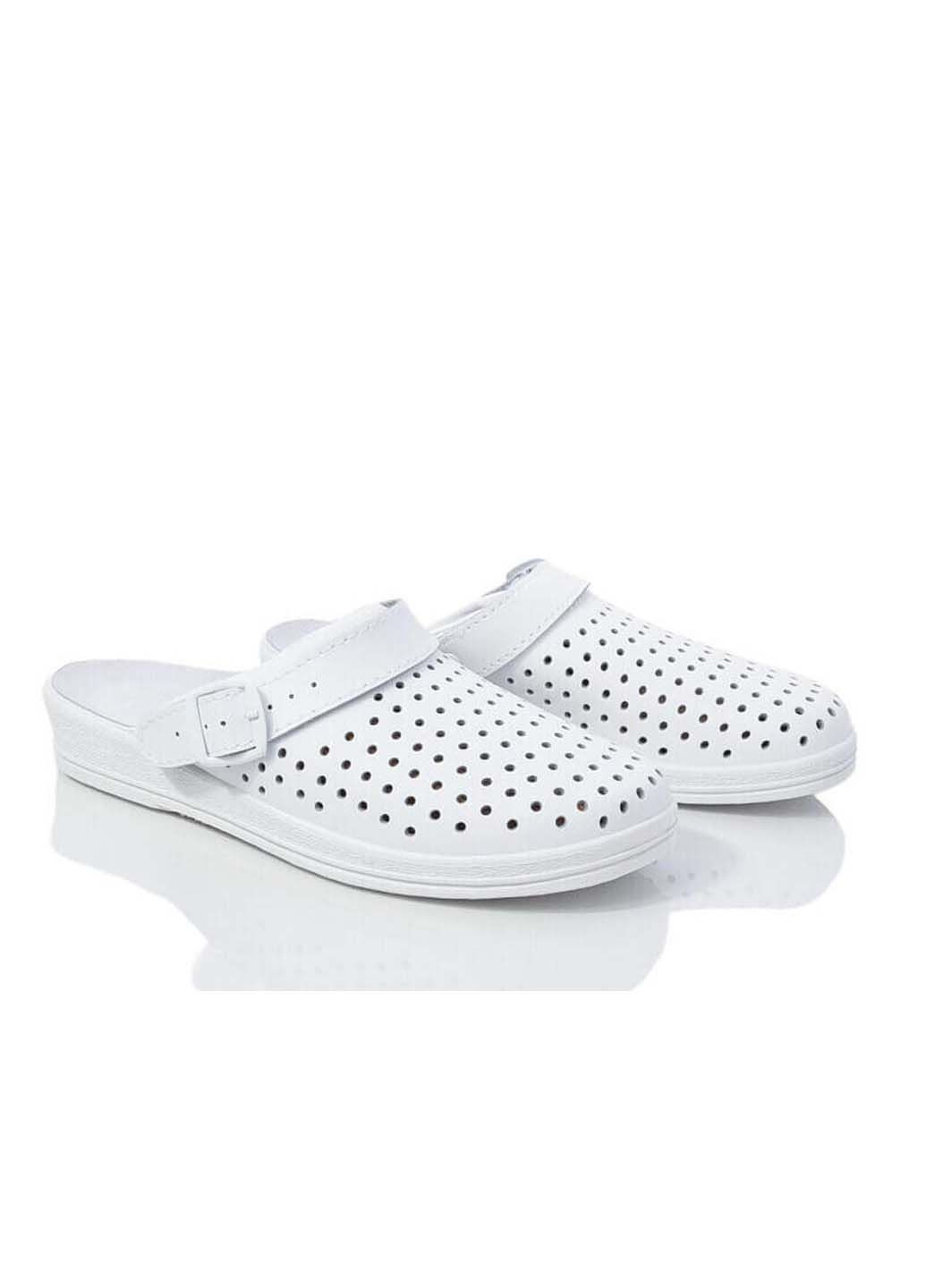 Белые медицинские тапочки женские рая FLOCC