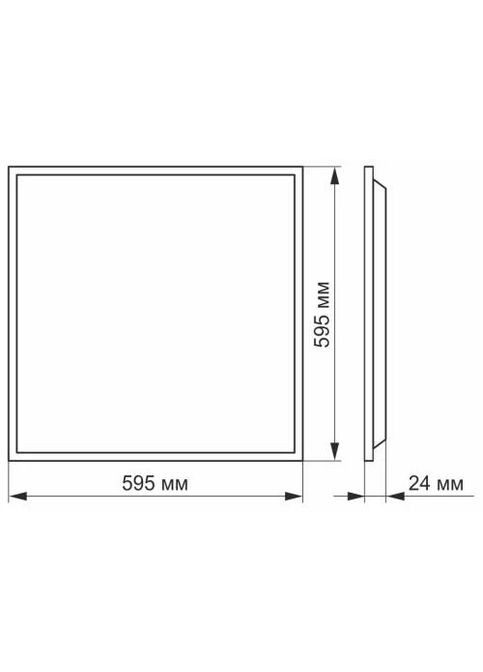 LED панель, 60 Вт, 6000K, 6600 Лм, 220V, 160°, 587x587x13.5 мм (VL-Pb606W) Videx (367073512)