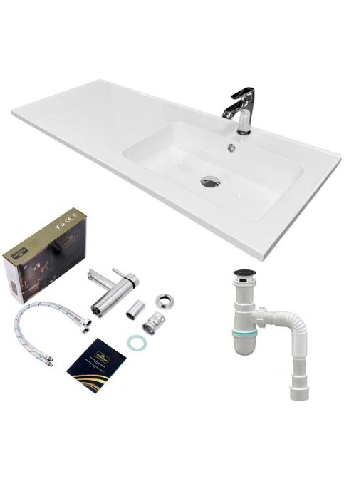 Набір для ванної кімнати FLATE 120R White (4824296208501) Adamant (370709869)