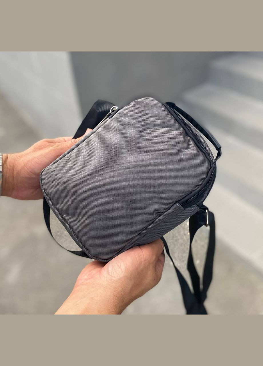 Сумка барсетка через плечо мужская серая компактная Street City No Brand (304511744)