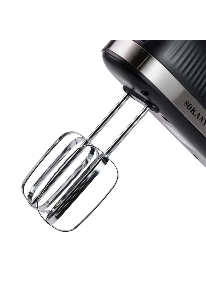 Ручной миксер SK-6632 кухонный миксер с насадками для теста 5 скоростей 300Вт Черный Sokany (316034713)
