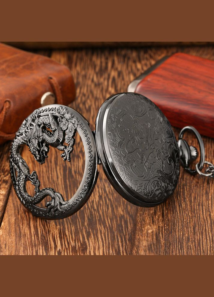 Кварцевые карманные часы Чёрный Дракон No Brand (327422360)