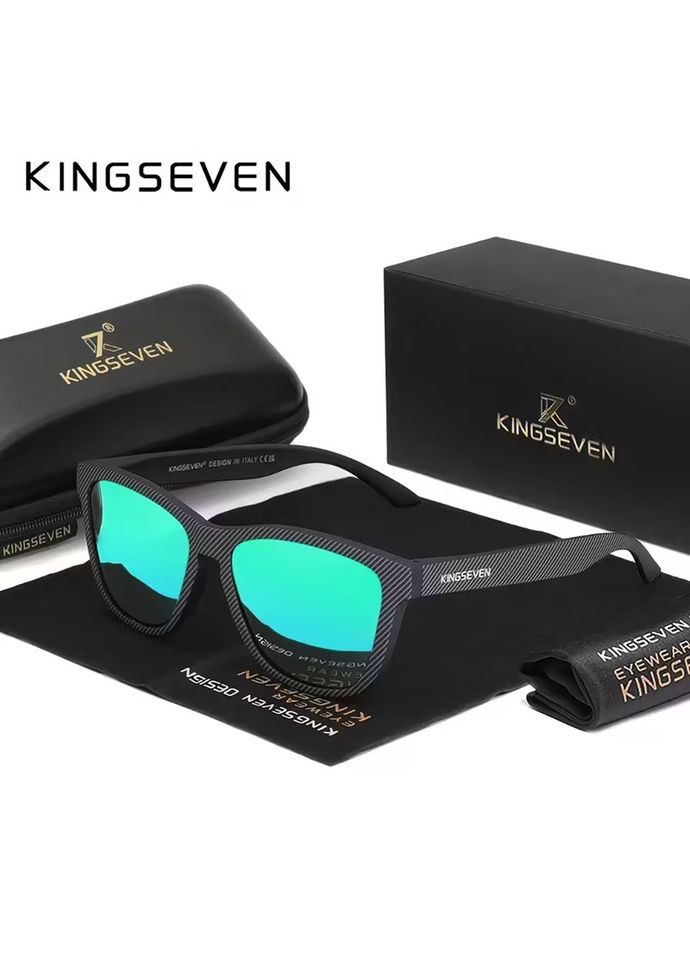 Чоловічі поляризаційні сонцезахисні окуляри 759 Black Green KINGSEVEN (368626700)