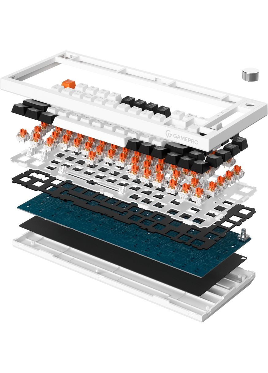Клавіатура бездротова Asgard Valhalla MK160W Pro White GAMEPRO (356728749)