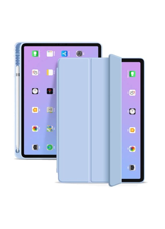 Чохол Tri Fold Soft TPU з кріпленням Apple Pencil для Apple iPad Air 11" M2 2024 Light Blue (711403) BeCover (368679928)