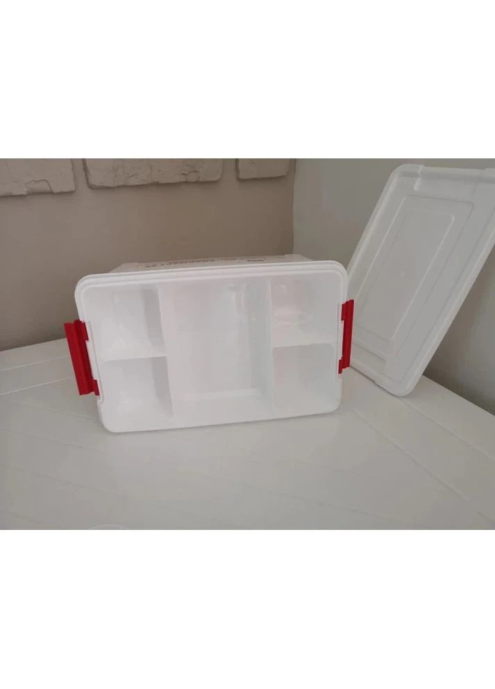 Контейнер для зберігання з органайзером Smart Box Аптечка 127006 3.5 л білий Алеана (381584066)