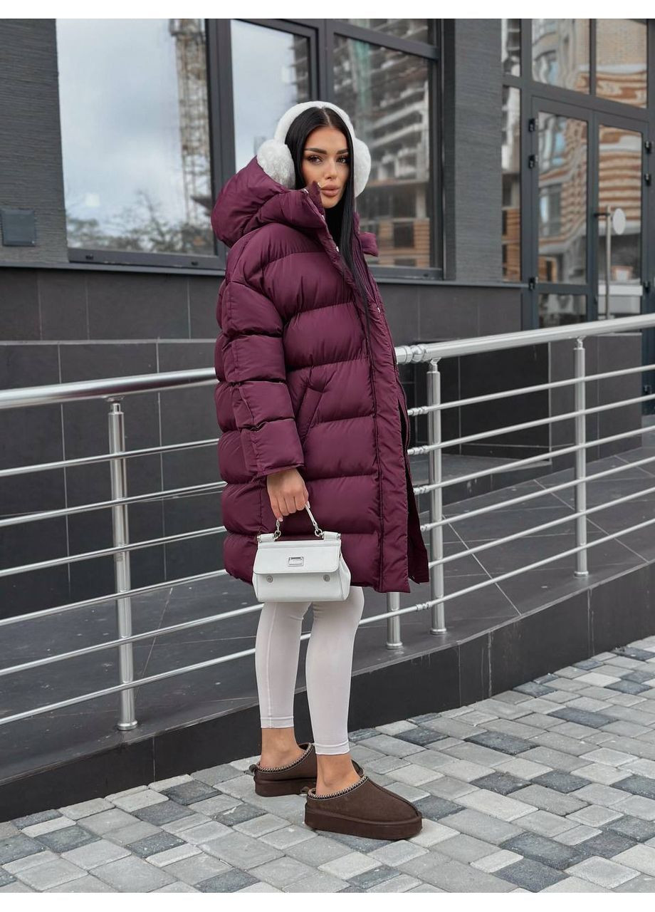 Бордовий зимній Пуховик Vakko