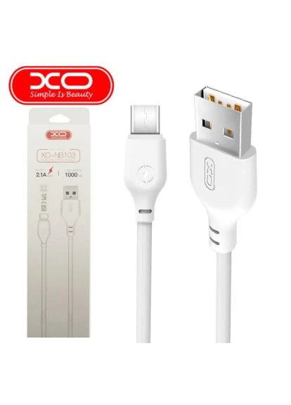 Дата кабель (-NB-103-MC-1-WH) XO USB 2.0 AM to Micro 5P 1.0m 2.1A white (388707644)