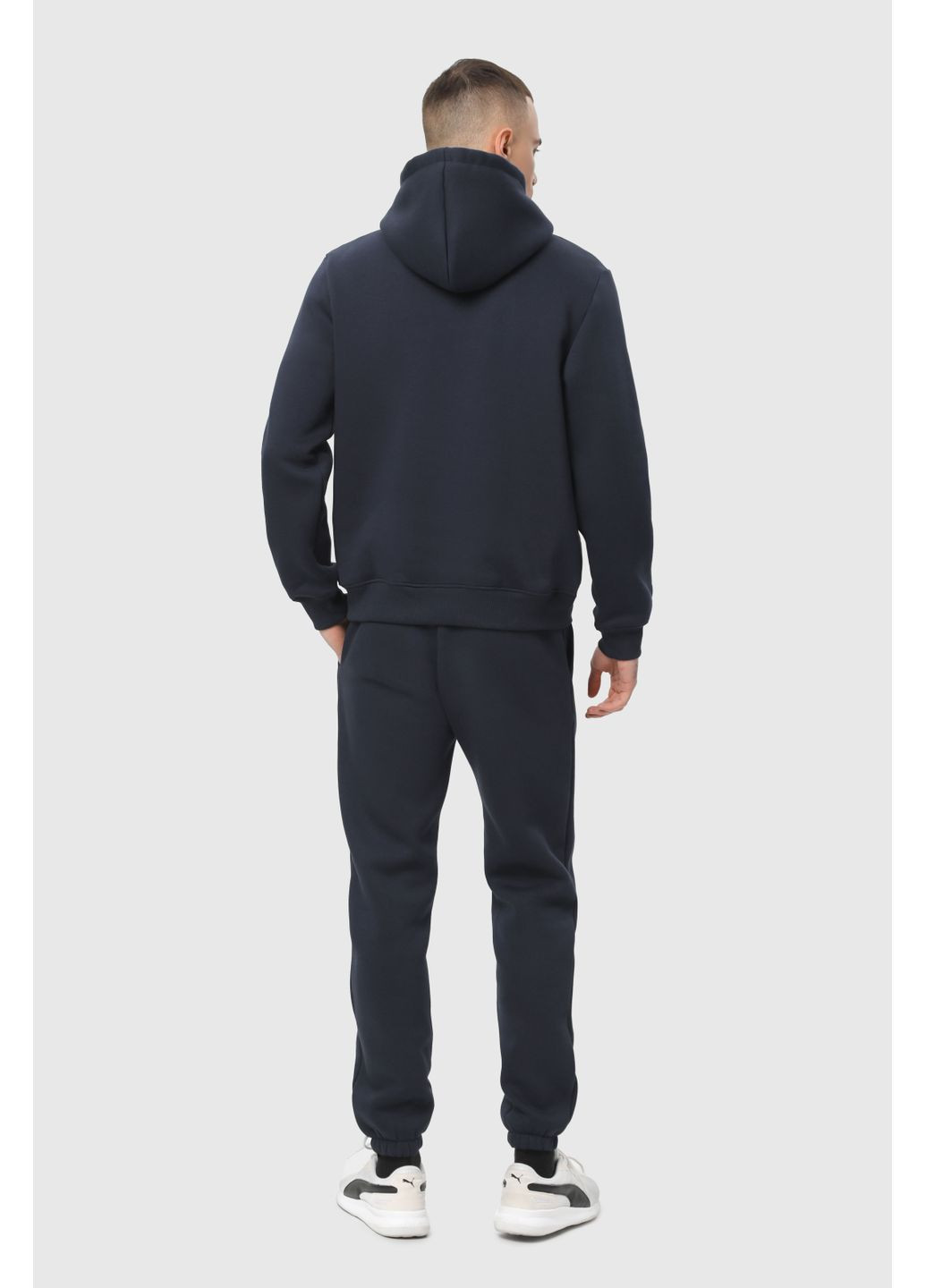 Темно-синий зимний костюм мужской худые и утепленный брюки basic темно-синий RAY