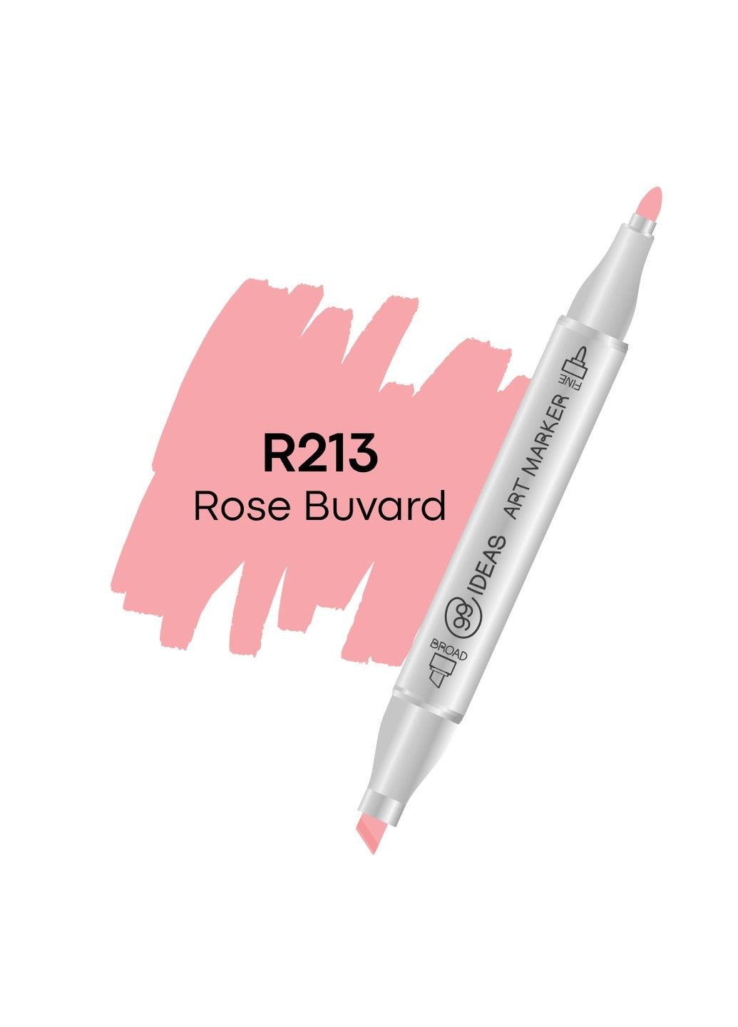 Маркер двухсторонний Роза Бувар, R213, 99IDEAS (329144079)