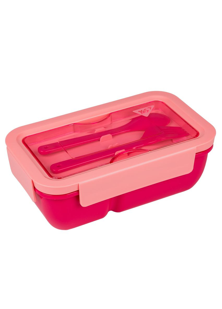 Ланч-бокс с приборами Fusion 708169 850 мл розовый Yes (361400050)