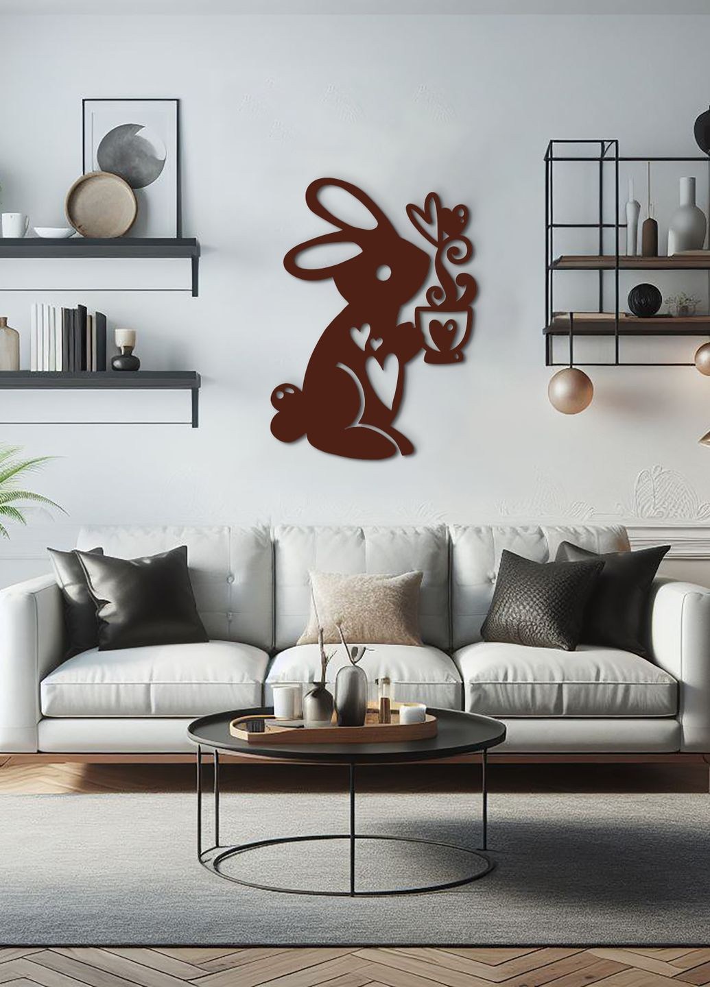 Дерев'яна картина на кухню, декор для кімнати "Сонячний зайчик", декоративне панно 95х70 см Woodyard (291842508)