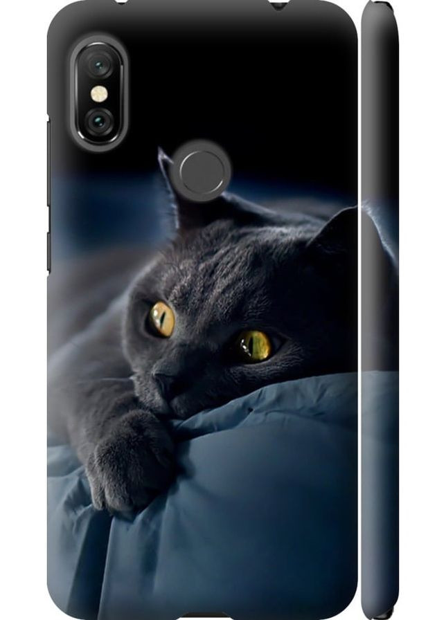 3D пластиковий матовий чохол 'Димчастий кіт' для Endorphone Xiaomi Redmi Note 6 Pro (265226792)