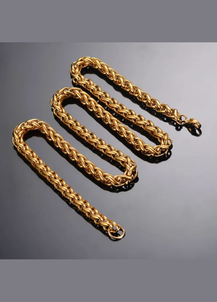 Цепочка для мужчины или женщины 55 см позолоченая нержавеющая сталь Киото 4 мм Liresmina Jewelry (289844147)