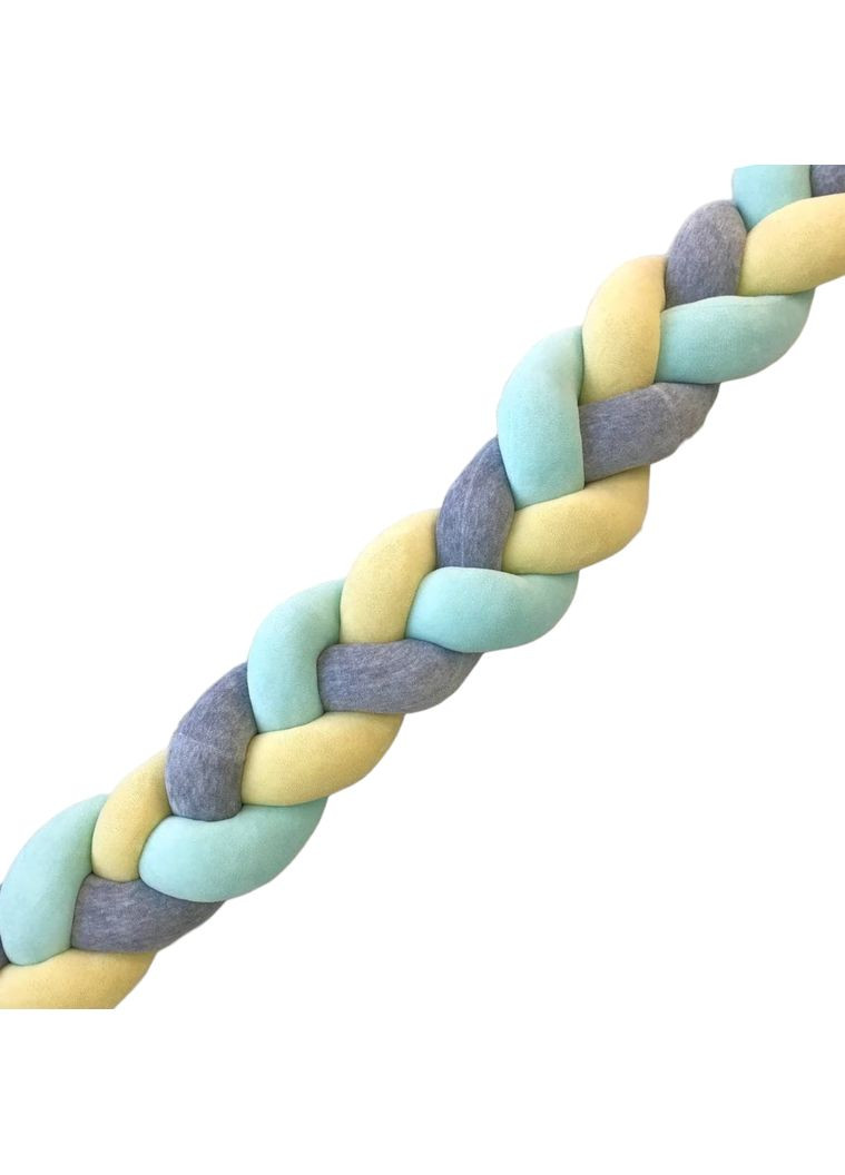 Бортик косичка "мятный-желтый-серый" Moontime (366891646)