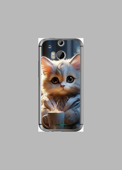 Чохол на HTC One M8 Білий кіт "5646u-30-2448" Endorphone (348086673)