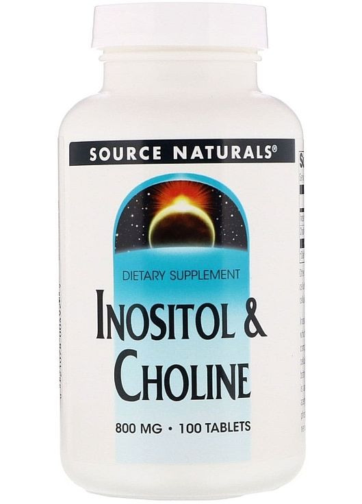 Дієтична добавка "Інозитол і холін", 800 мг Inositol & Choline 100шт (1454595-34922626) Source Naturals (368654548)