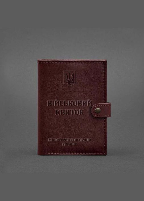 Кожаная обложка-портмоне для военного билета 15.0 зеленая (A-027868) BlankNote (329186626)