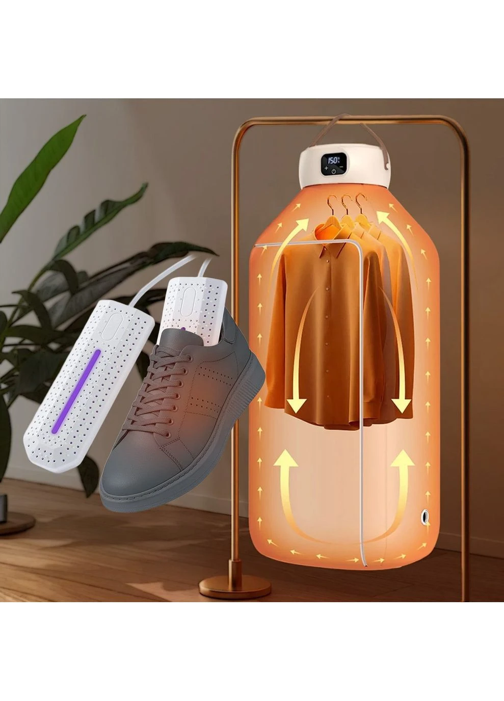 Складная электрическая сушилка для одежды DRYING CLOTH HEATER No Brand (362947666)