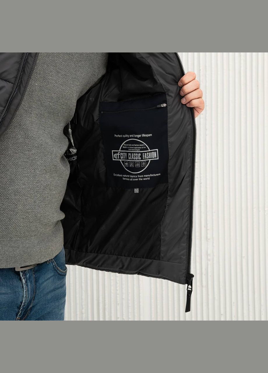 Сіра зимня чоловіча зимова куртка великого розміру SK