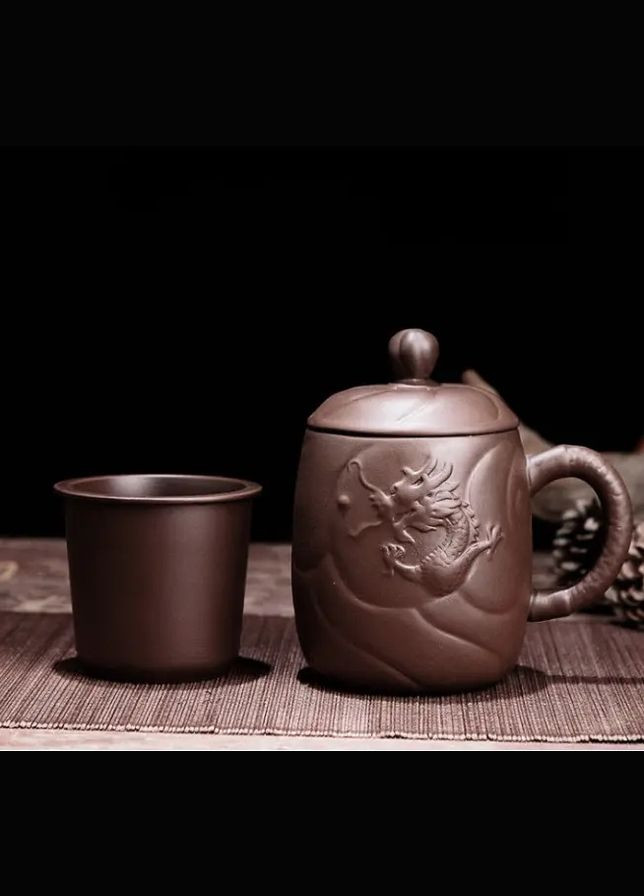 Чашка ісин "Парячий дракон" коричнева 400мл 9200241 Tea Star (285119945)
