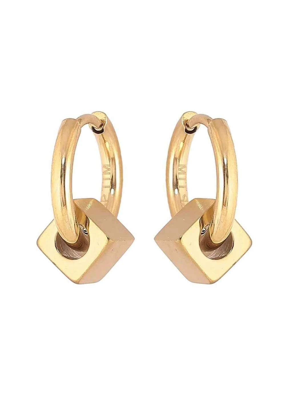 Сережки Stainless Steel 14К підвіски на колечках «Кубики» 2 в 1 (259914) ТМ Xuping (315140203)